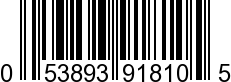 UPC-A <b>053893918105 / 0 53893 91810 5