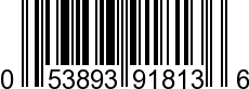 UPC-A <b>053893918136 / 0 53893 91813 6