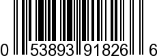 UPC-A <b>053893918266 / 0 53893 91826 6