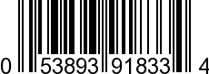 UPC-A <b>053893918334 / 0 53893 91833 4