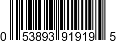 UPC-A <b>053893919195 / 0 53893 91919 5