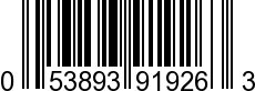 UPC-A <b>053893919263 / 0 53893 91926 3