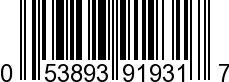 UPC-A <b>053893919317 / 0 53893 91931 7