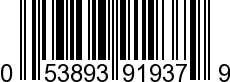 UPC-A <b>053893919379 / 0 53893 91937 9