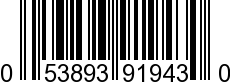 UPC-A <b>053893919430 / 0 53893 91943 0