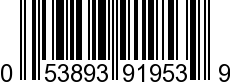 UPC-A <b>053893919539 / 0 53893 91953 9