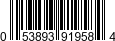 UPC-A <b>053893919584 / 0 53893 91958 4