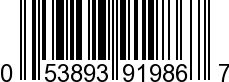 UPC-A <b>053893919867 / 0 53893 91986 7