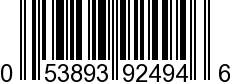 UPC-A <b>053893924946 / 0 53893 92494 6