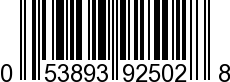 UPC-A <b>053893925028 / 0 53893 92502 8
