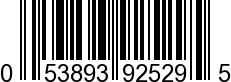 UPC-A <b>053893925295 / 0 53893 92529 5