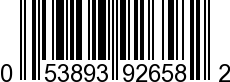 UPC-A <b>053893926582 / 0 53893 92658 2