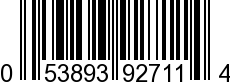 UPC-A <b>053893927114 / 0 53893 92711 4