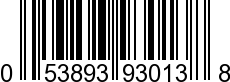 UPC-A <b>053893930138 / 0 53893 93013 8