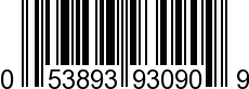 UPC-A <b>053893930909 / 0 53893 93090 9