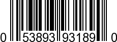 UPC-A <b>053893931890 / 0 53893 93189 0