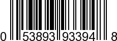 UPC-A <b>053893933948 / 0 53893 93394 8