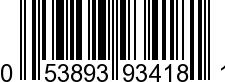 UPC-A <b>053893934181 / 0 53893 93418 1