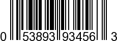 UPC-A <b>053893934563 / 0 53893 93456 3