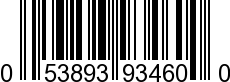 UPC-A <b>053893934600 / 0 53893 93460 0