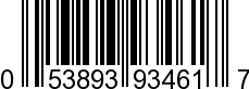 UPC-A <b>053893934617 / 0 53893 93461 7