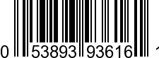 UPC-A <b>053893936161 / 0 53893 93616 1