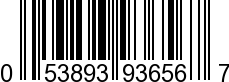 UPC-A <b>053893936567 / 0 53893 93656 7