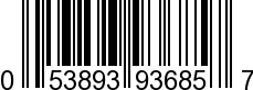 UPC-A <b>053893936857 / 0 53893 93685 7