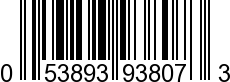 UPC-A <b>053893938073 / 0 53893 93807 3