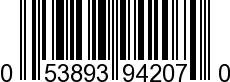 UPC-A <b>053893942070 / 0 53893 94207 0