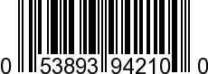 UPC-A <b>053893942100 / 0 53893 94210 0