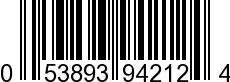 UPC-A <b>053893942124 / 0 53893 94212 4