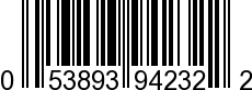 UPC-A <b>053893942322 / 0 53893 94232 2