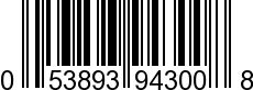 UPC-A <b>053893943008 / 0 53893 94300 8