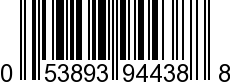 UPC-A <b>053893944388 / 0 53893 94438 8