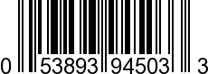 UPC-A <b>053893945033 / 0 53893 94503 3