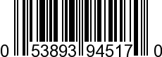 UPC-A <b>053893945170 / 0 53893 94517 0