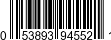 UPC-A <b>053893945521 / 0 53893 94552 1