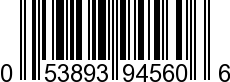 UPC-A <b>053893945606 / 0 53893 94560 6