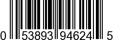 UPC-A <b>053893946245 / 0 53893 94624 5