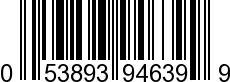 UPC-A <b>053893946399 / 0 53893 94639 9