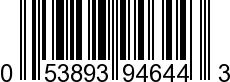 UPC-A <b>053893946443 / 0 53893 94644 3