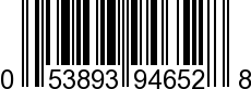 UPC-A <b>053893946528 / 0 53893 94652 8