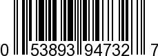 UPC-A <b>053893947327 / 0 53893 94732 7