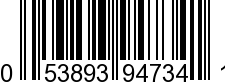 UPC-A <b>053893947341 / 0 53893 94734 1