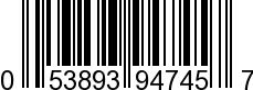 UPC-A <b>053893947457 / 0 53893 94745 7