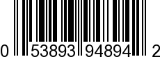 UPC-A <b>053893948942 / 0 53893 94894 2