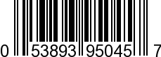 UPC-A <b>053893950457 / 0 53893 95045 7