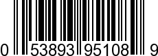 UPC-A <b>053893951089 / 0 53893 95108 9