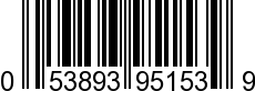 UPC-A <b>053893951539 / 0 53893 95153 9